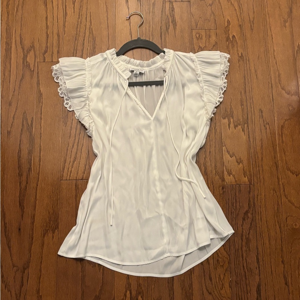 Current Air White Ruffle Sleeve Blouse’s